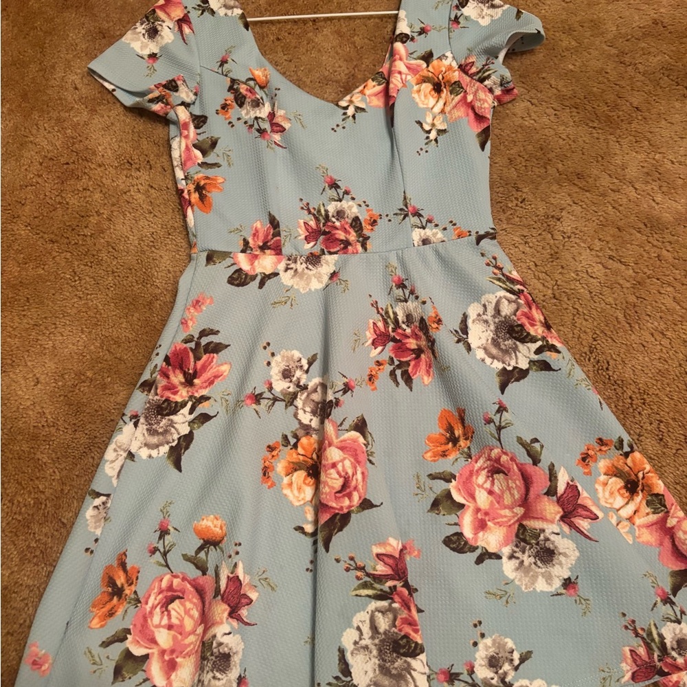 Trixxi Floral Dress with V-Neck